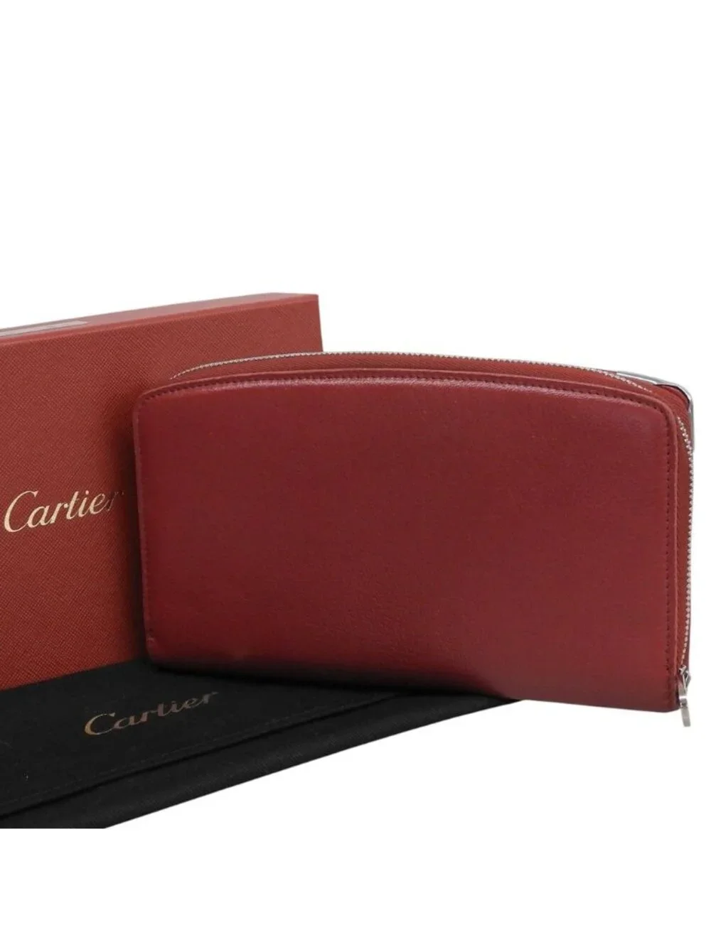 Cartier Marcello de Cartier Zip Around Wallet Red Case